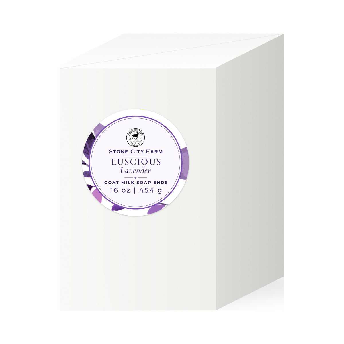 Luscious Lavender 1 lb Goat Milk Soap Box | Stone City Farm