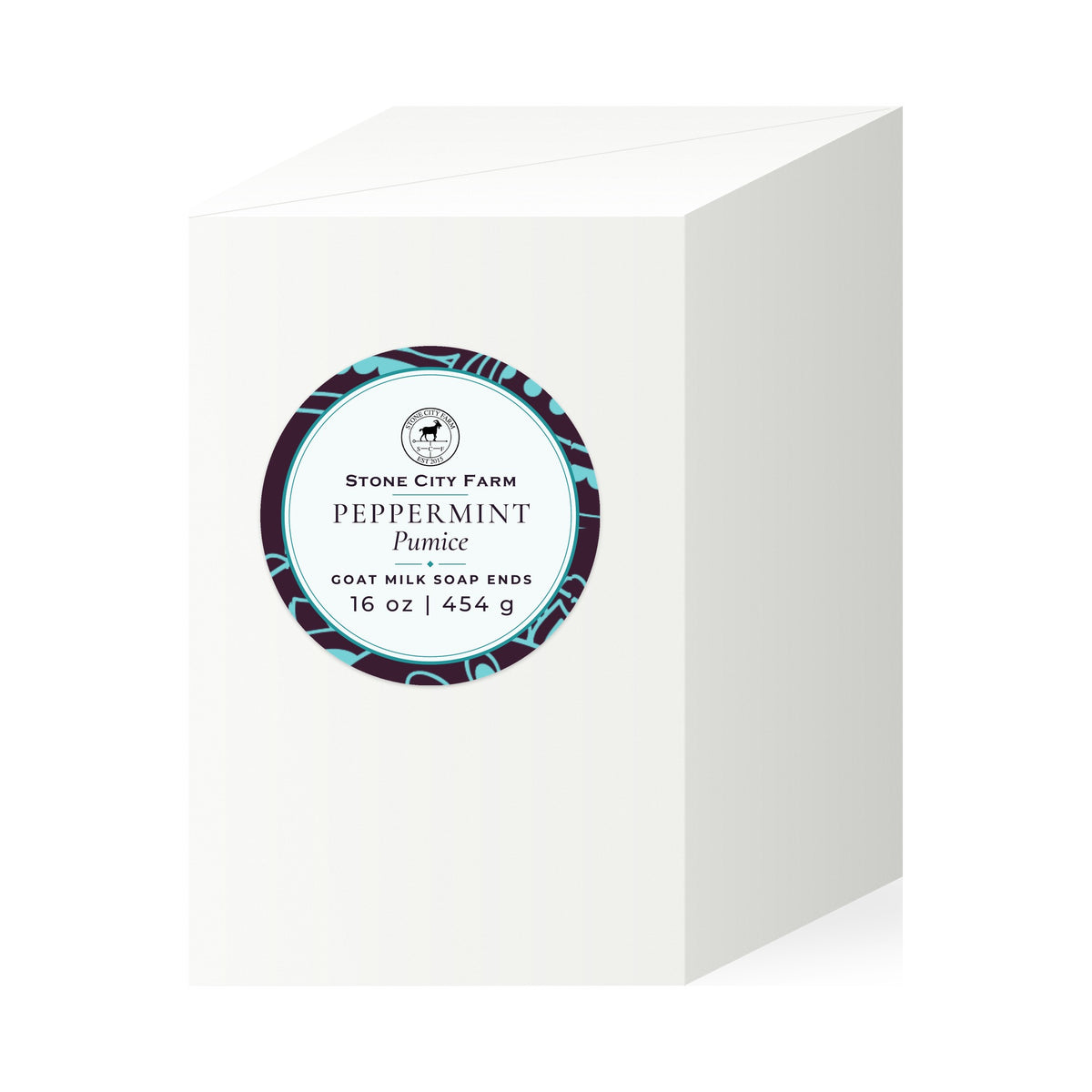 Peppermint Pumice 1 lb Goat Milk Soap Box | Stone City Farm