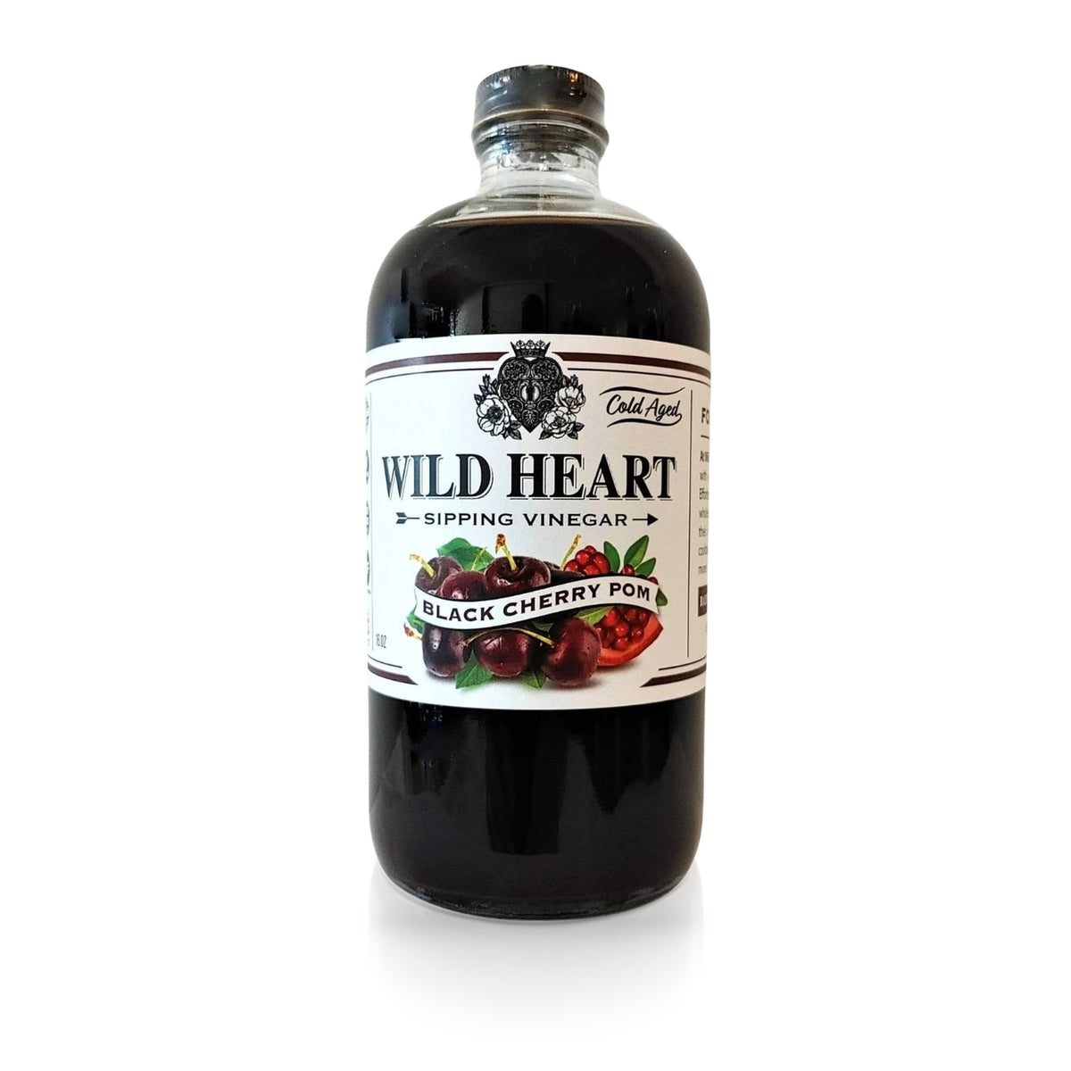 Wild Heart Black Cherry Pom sipping vinegar, 16 oz bottle